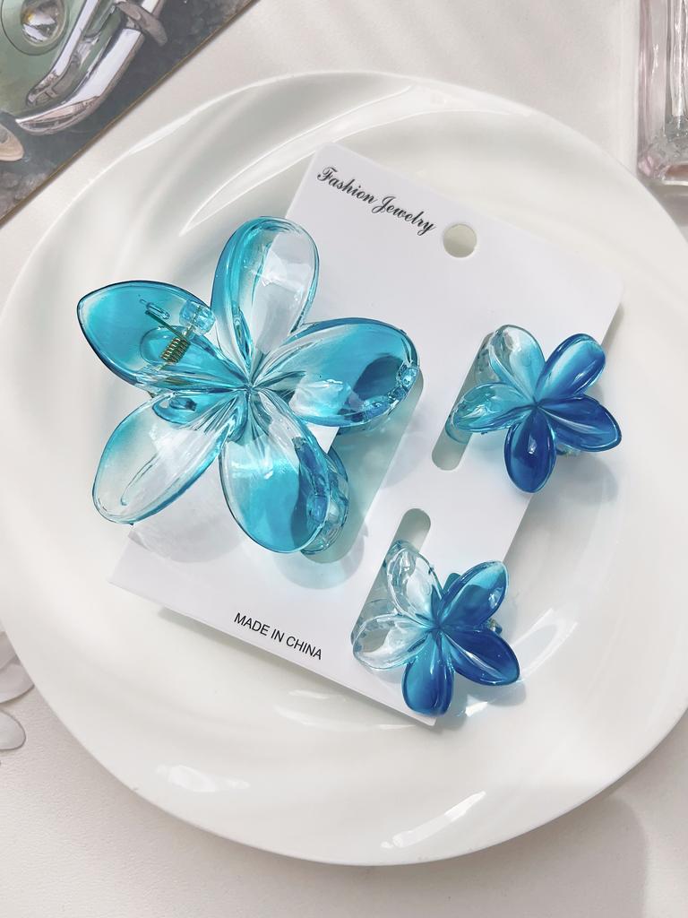 4Pcs Cute Flower Banana Hair Claw Clips for Thick Hair,Strong Hold Nonslip,Hawaiian,Hair Accessories for Women Girl Holiday Gift