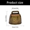 6Pcs Retro Metal Cowbell with Rope for DIY Projects and Wall Hanging Decoration