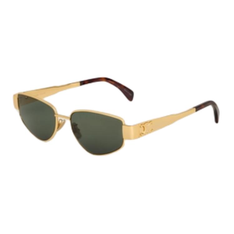 Celine Logo Cat Eye Sonnenbrille Unisex Sonnenbrille Gold CL40293U30N