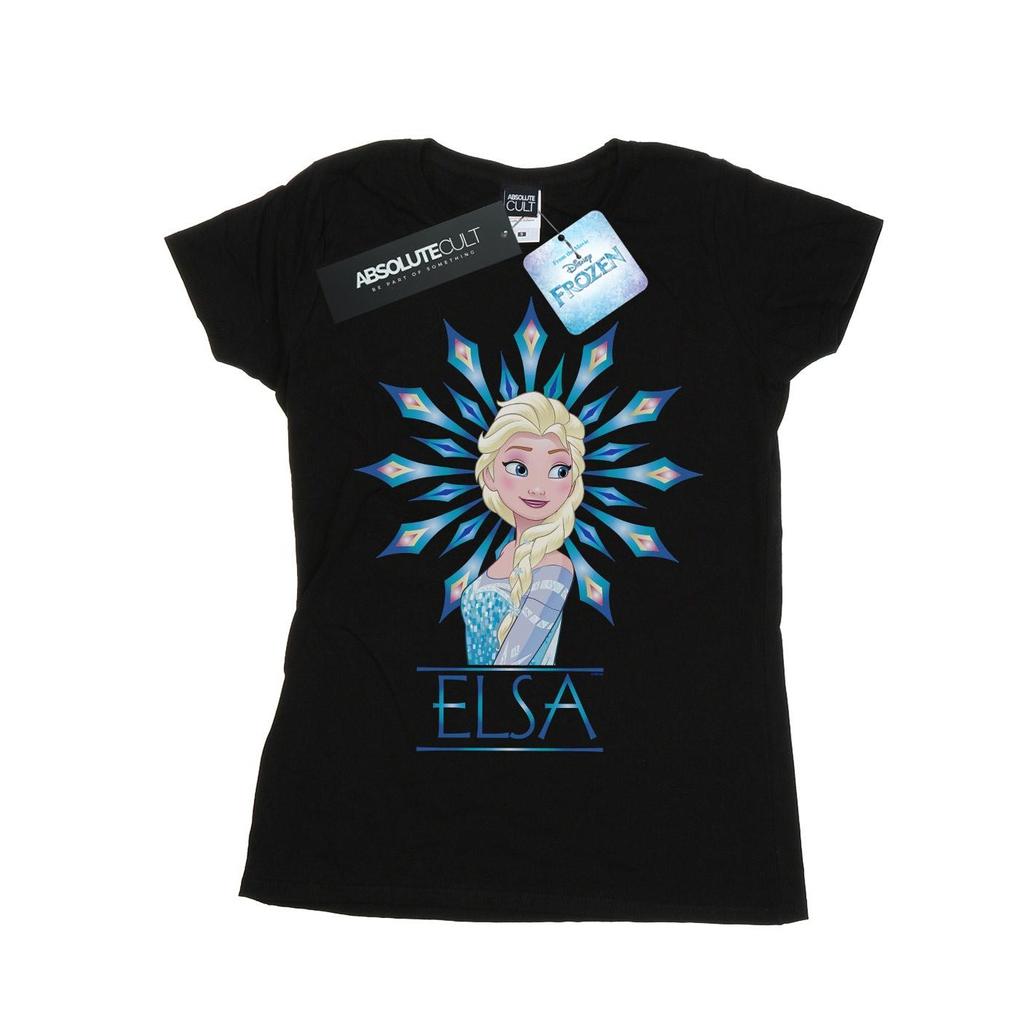 Disney Dámské/Dámské bavlněné tričko Frozen Elsa Snowflake