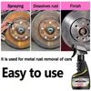 Car quick-care rust remover spray, car exhaust pipe rust remover, car wheel rim rust remover, metal powder cleaner