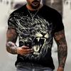 Lion King 3D Printed Men T-Shirt Summer Casual Tees Shirts Animal Tops Black Harajuku Short Sleeve Hip Hop Oversized Streetwear