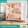 Maisonnette pour Chat en Bois Massif avec Vue Panoramique Transparente