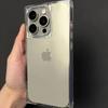 Luxury Square Frame Clear Siicone Shockproof Case For iPhone 16 15 14 Plus 13 12 11 Pro Max Crystal Ice Cube Soft Armor Cover