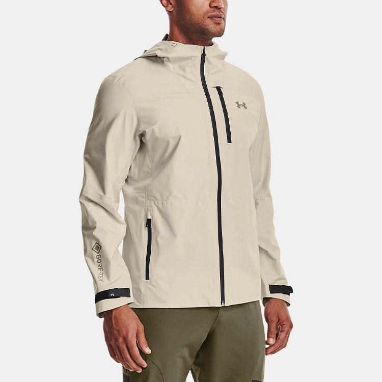Under Armour Gore-Tex Paclite 2.0 Hooded Zip Jacket Men Outerwear Lime White 1369994-279
