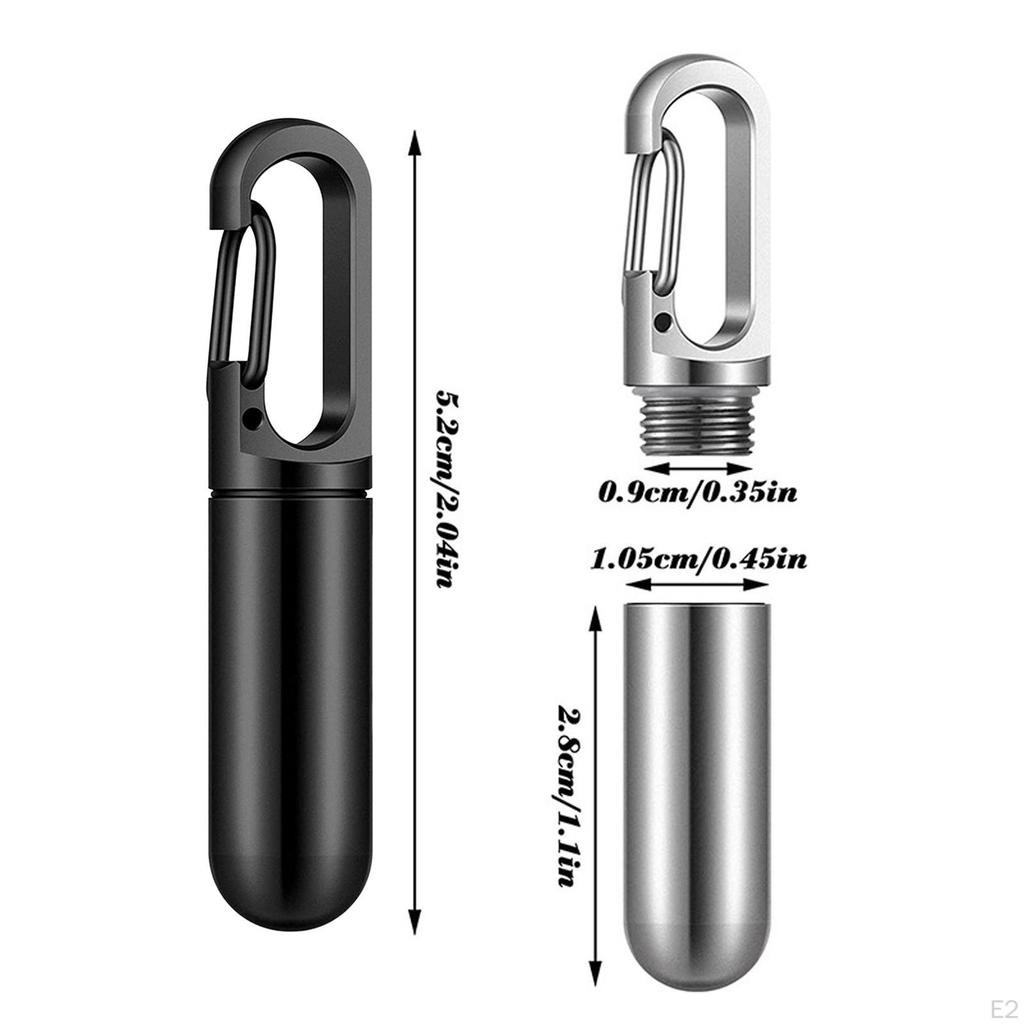 Compact Pill Organizer with Keychain Attachment - Convenient Storage for On-the-Go