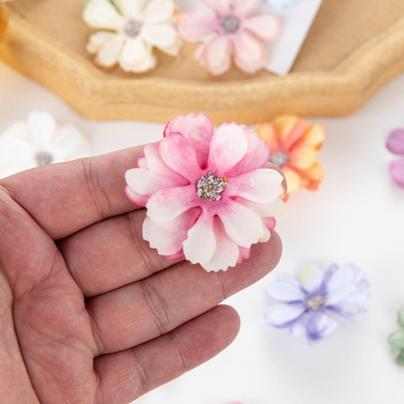 Simulation Star Language Flowers Diameter About 4.5cm Daisy Ethnic Headdress DIY Handmade Gift Box Candy Box Decorative Flowers Elegance Fake Flowers