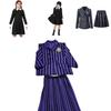 Halloween Wednesday Addams Role Playing Adult School Uniform Costume Set For Girls And Women