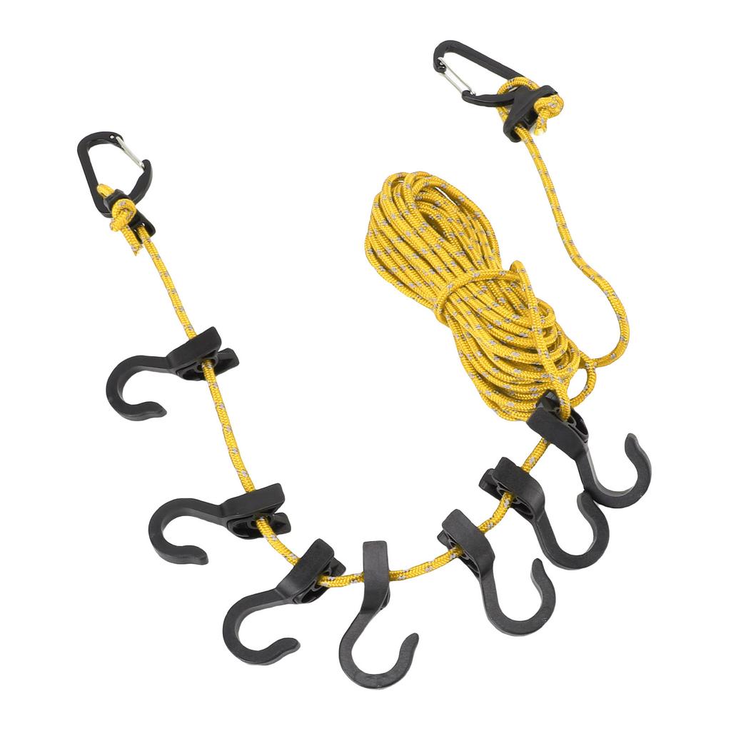 Tragbare Reise-Wäscheleine Verstellbare 16,4ft Länge Wäschetrockenseil Winddichte 5m Wäscheleine