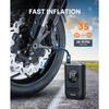 Tire Inflator Portable Air Compressor - ZGZUXO 150PSI Cordless Air Pump for Car Tires with Pressure Gauge LED Light, Electric Bi