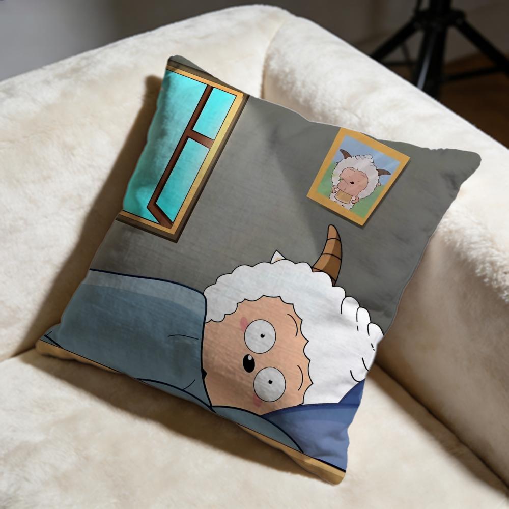 Angenehmer Ziegen- und Großer Großer Wolf Kissenbezug Weiche Dekorative Kissenhülle Geeignet für Schlafzimmer Sofa Auto Reisegebrauch