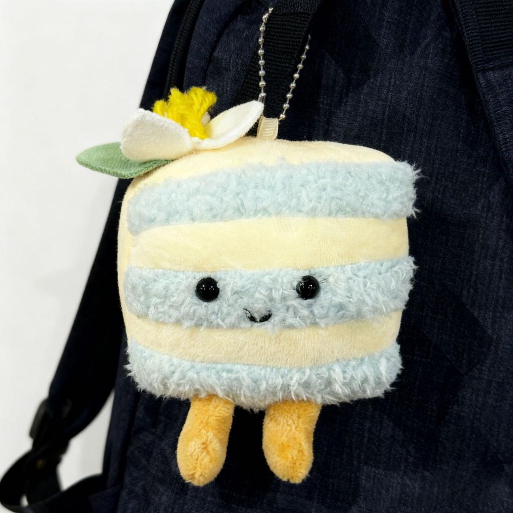 Cartoon Birthday Cake Series Keychain Cute Soothing Decoration Companion Plush Doll Soothing Toy Christmas Holiday Gift