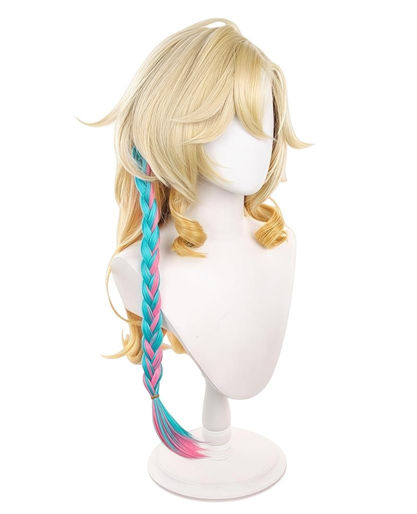 NOKIJP Shironen Wig, Genshin Impact Cosplay, Heat-Resistant, Smooth, Easy To Style, Genshin Impact Hatchet, Shironen, Soul-Forging Flame
