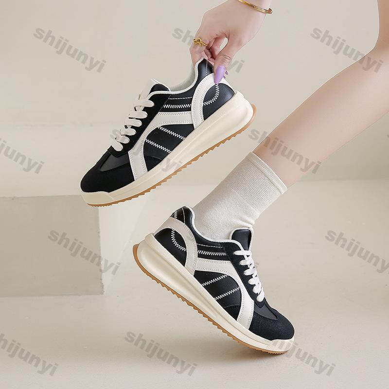Fashion Women Shoes 2025 Spring New Fashion Breathable Non Slip Women Casual Sport Shoes Comfortable Height Increase Sewing Running Shoe