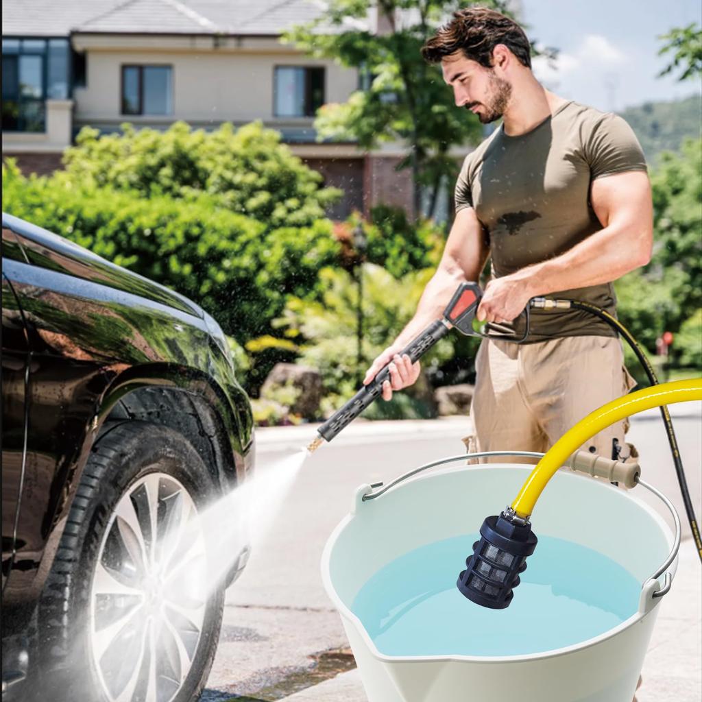 DERASL Self-Priming Hose, Compatible with Kärcher Pressure Washers, Water Hose (10M)