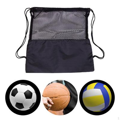 Basketball Mesh Bag Drawstring Backpack Tote Oxford Cloth Handbag Sports Ball Carry
