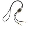 Elegant Leather String Necklace Adjustable Bolo Tie Design High-Quality Gold Clasp Formal Outfit Enhancer For Men Women