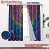 2D FLAT PRINTING 2pcs Curtains (Without Rod) Floral Mandala Design (2) Holiday Ramadan Printed Curtains Durable Polyester Fabric
