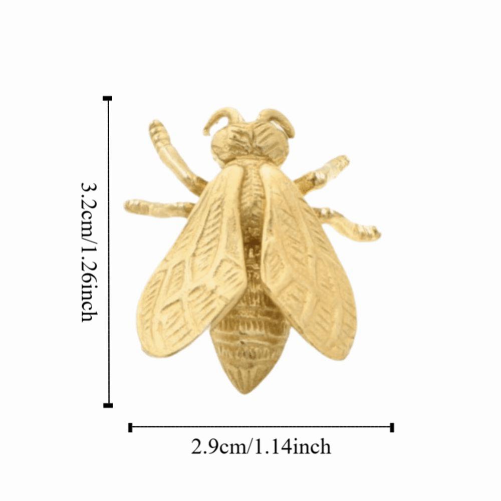Retro Bee Brass Handle Furniture Hardware Wardrobe Drawer Pulls Trendy Cabinet Door Knobs  Dresser
