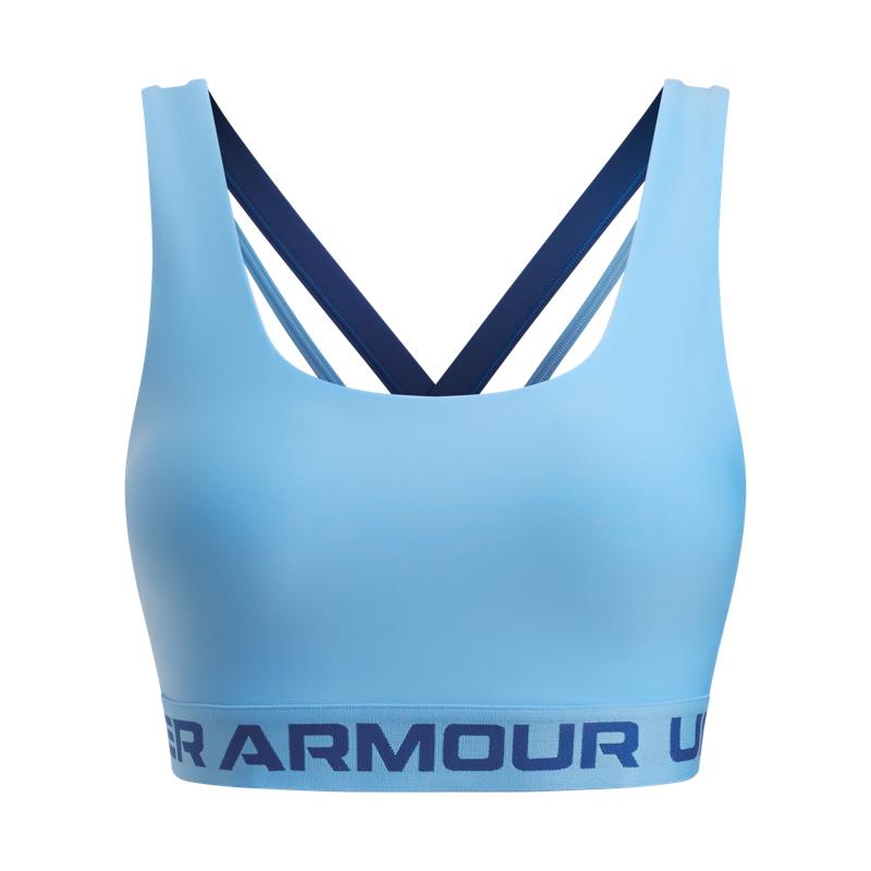 Under Armour Removable Soft Padding Medium Support U-Shape Crossback Sports Bra Women Sports Bra 1390377-465