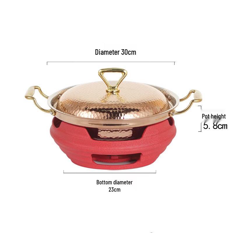 ZISIZ Hammered Stainless Steel Hot Pot Set
