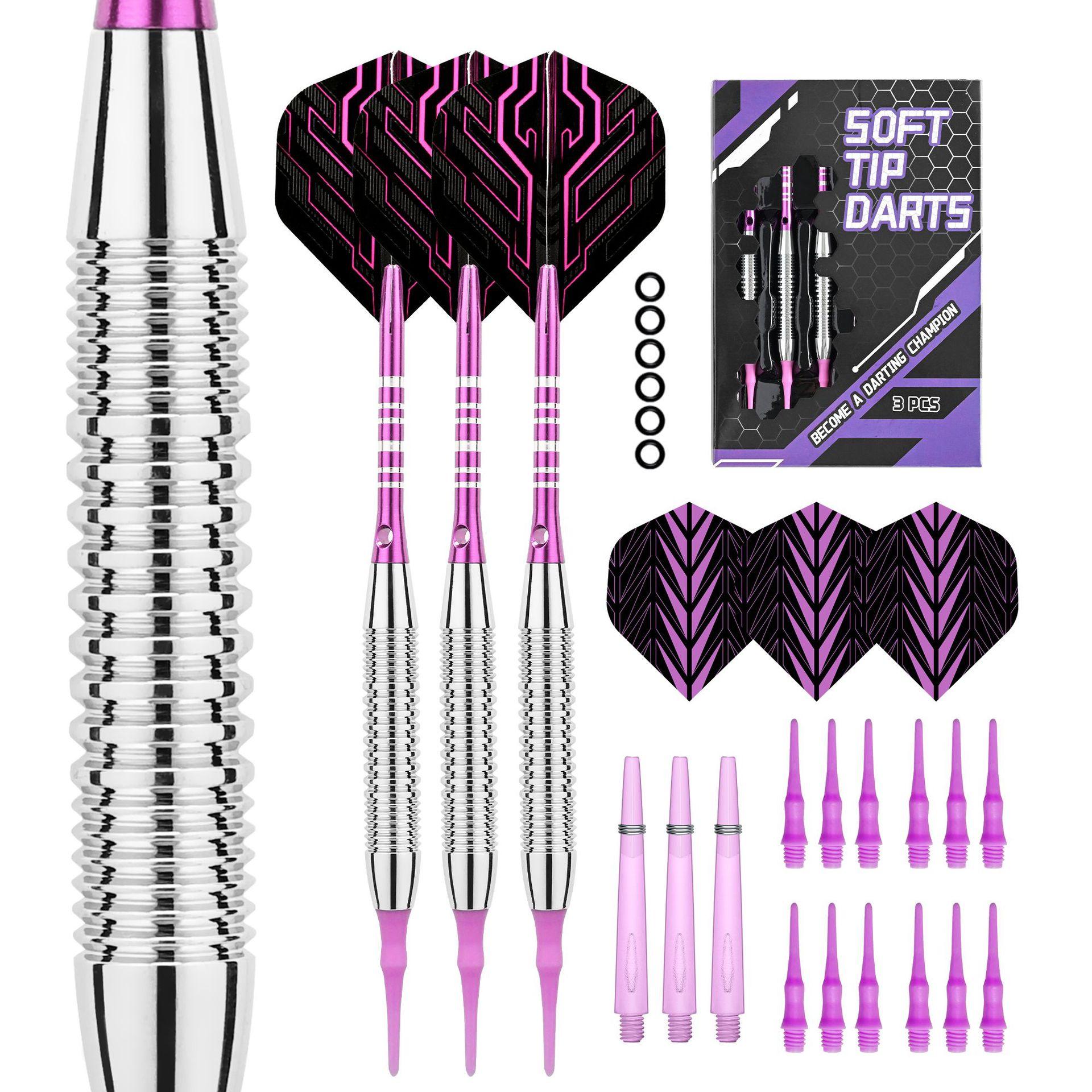 Soft Tip Darts Set Aluminum Shaft Professional Darts Plastic Tip Sets 2BA Replacement Tips