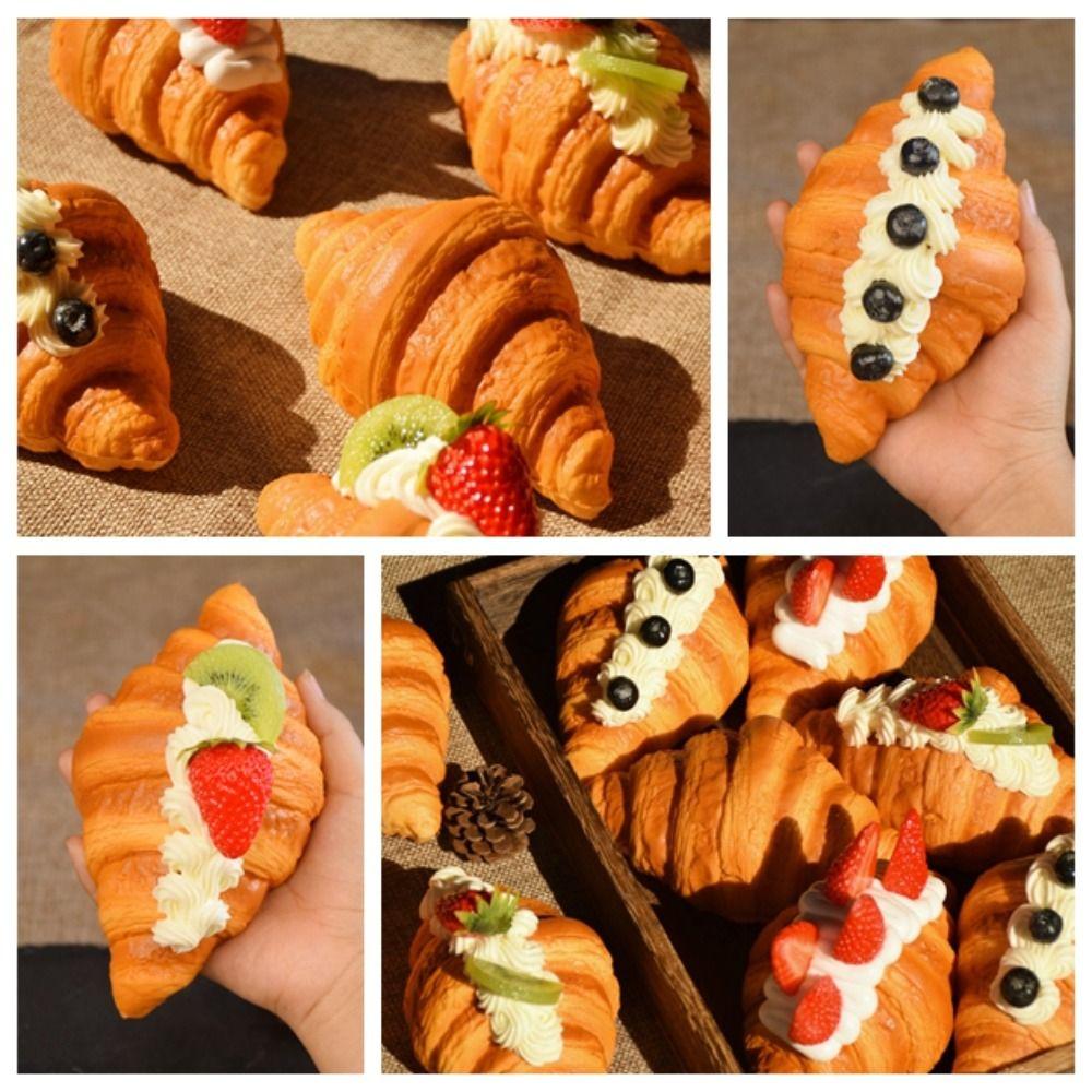 Convenient Fake Soda Bread Exquisite Artificial Bread Simulation Croissant Bread  Home Decoration