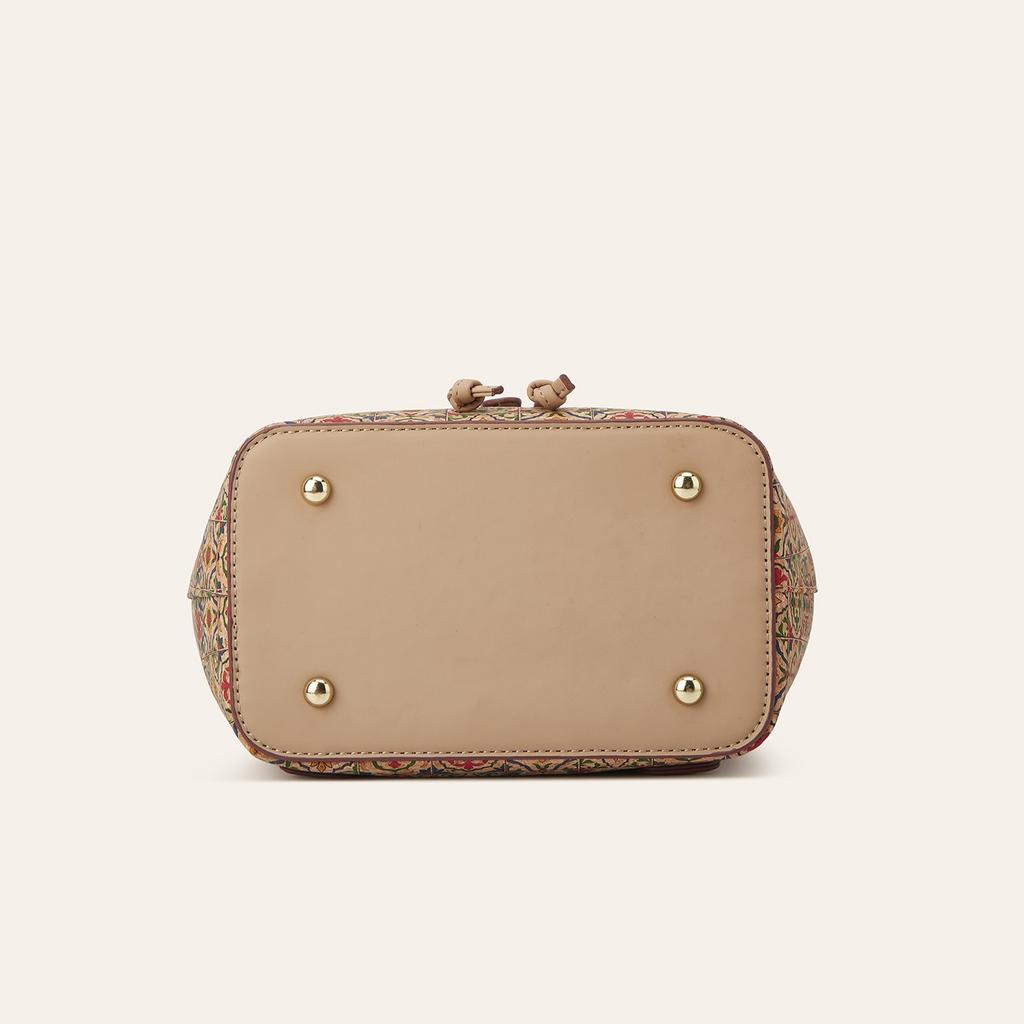 Boho Cork Backpack for Women Bohemian Style Daypacks Vintage Printed Purse Teenager School Bag Women's Lightweight Multipurpose Travel Work Handbag