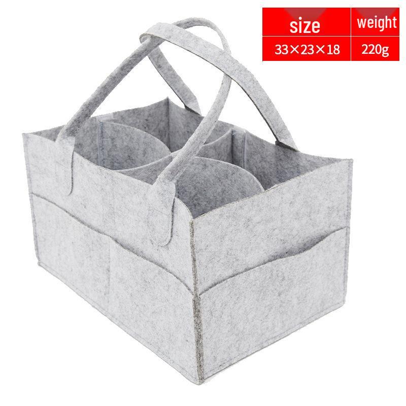 Große Filz-Windeltasche - Outdoor-Aufbewahrung & Kleinkram-Organizer für Mütter