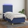 VidaXL Slat Bed Base with Mattress and LED, Upholstered Bed, Single Bed, Adult Bed for Interior Bedroom, 3135259