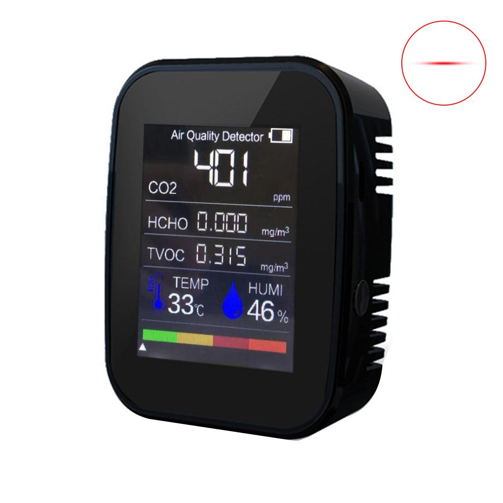 Carbon Dioxide Meter with 1200mAH Battery 5 in1/3 in1 Air Quality Monitor Tester