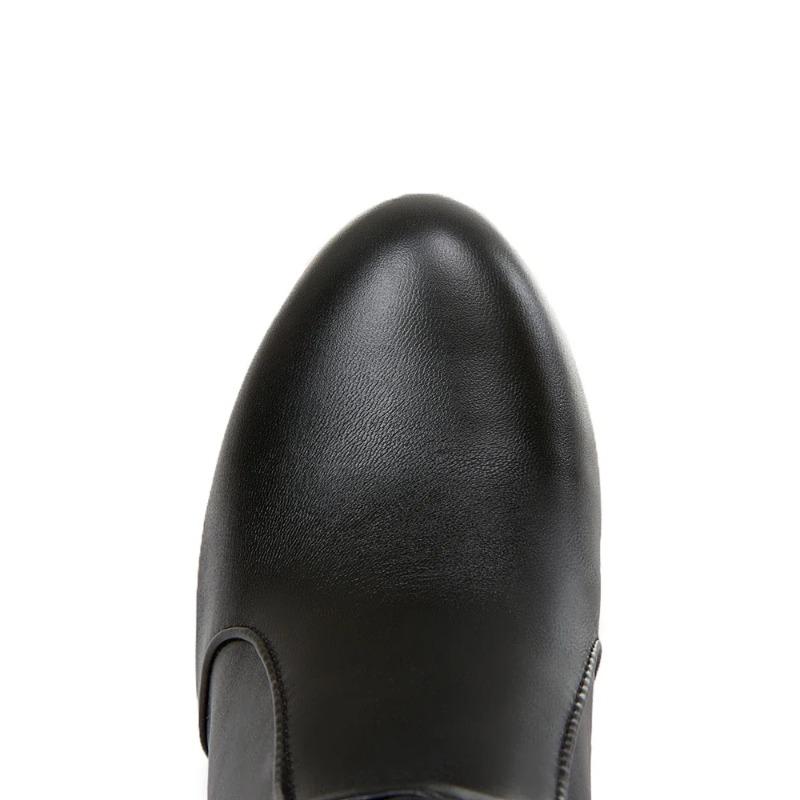 PU Soft Leather Over Knee High Heels Boots Platform Warm Woman 's Winter Long Boots Zapatos Mujer Black White Party Fetish Shoes