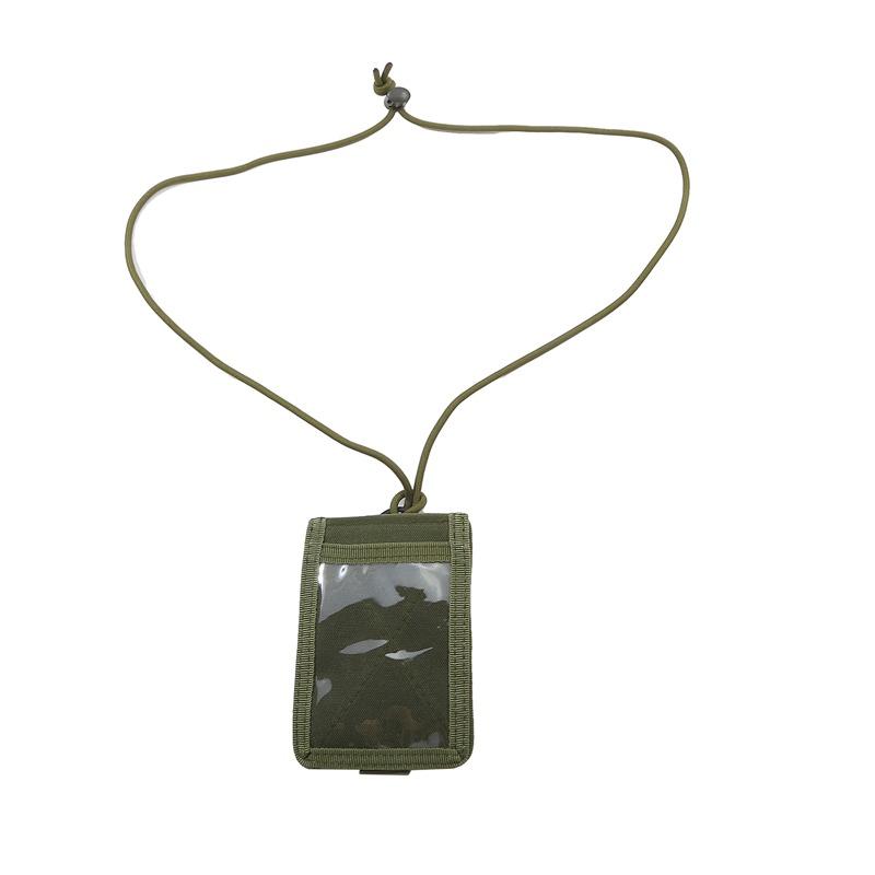 ID-kortshållare Armé Taktisk Multifunktionell Bärbar ID-kortfodral Patch Halsband och Kreditkortsorganisatör Högkvalitativa Enfärgade Fodral