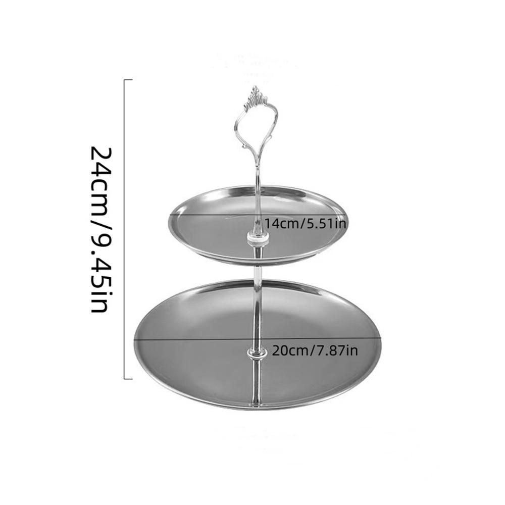 1pc Stainless steel multi-layer cake dessert table snack display stand fruit tray dessert table display stand snack rack double-