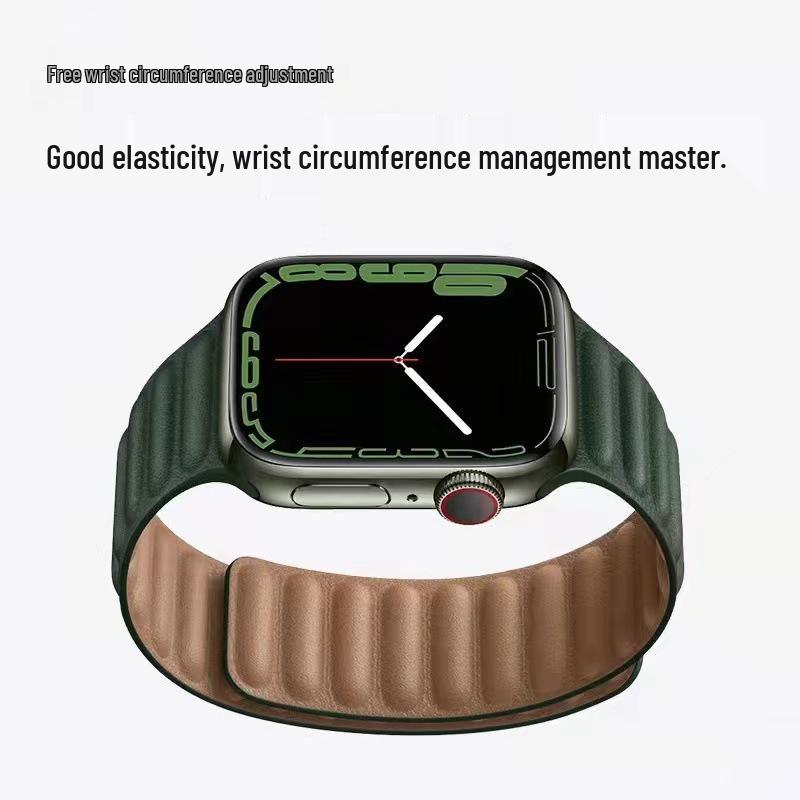 Dvoubarevný magnetický kožený řemínek na zápěstí Apple Watch pro Series SE/765432