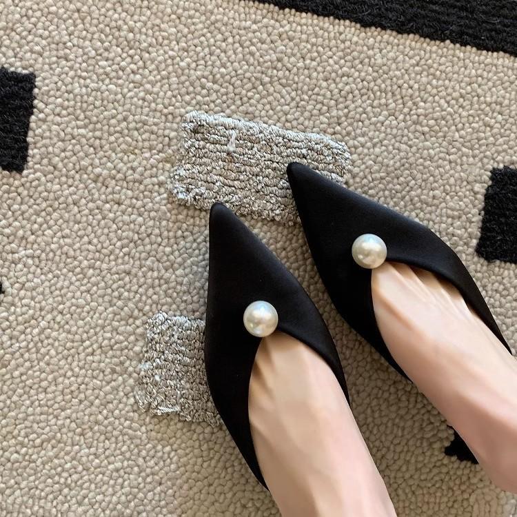 Sheepskin version~ One-pedal bag head half-drag Muller shoes women's 2025 new French niche women's rear empty sandals