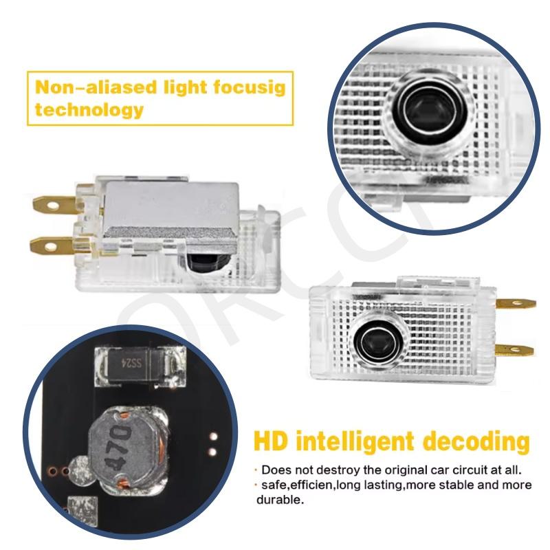 2Pcs Car Door Led Welcome Logo Decorative Light Laser Projector Ghost Shadow Night Lamp For Opel Insignia 2009-2016-2018-2017