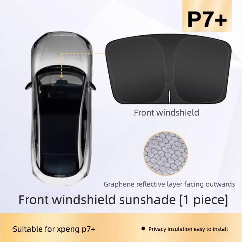 For Xpeng P7+ 2024-2026 Car Skylight Sunshade Sun Pad Side Heat Protection Privacy Camping Without Light Transmission