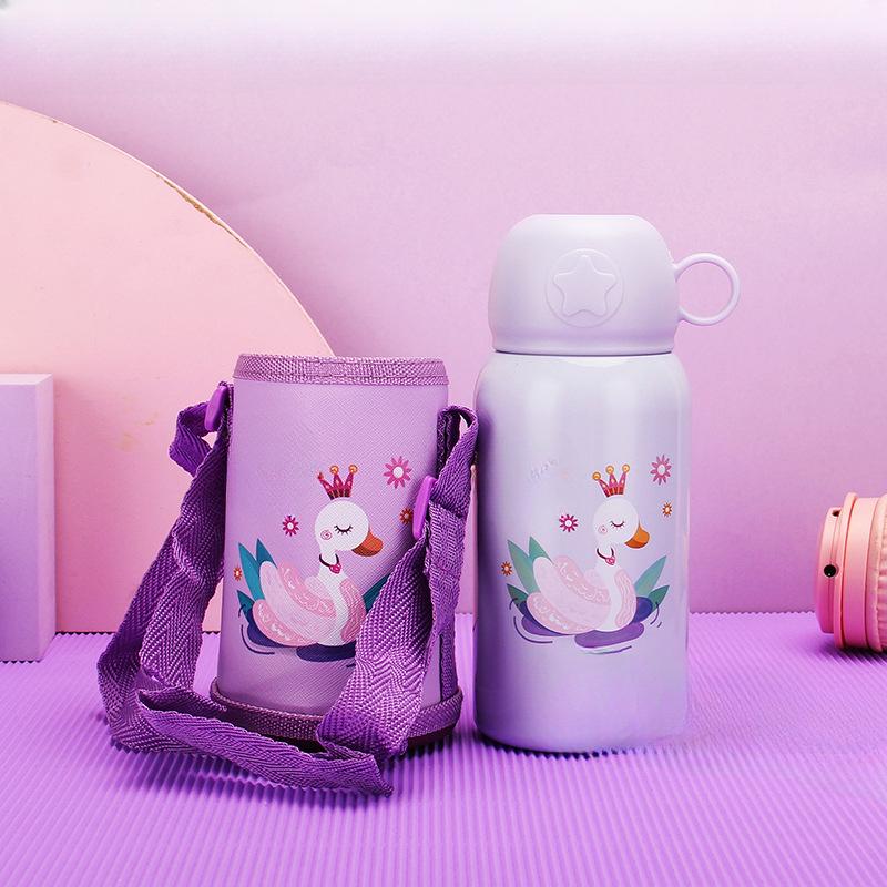 

Прыгающая соломинка из рога из нержавеющей стали 304 с набором чашек, милая детская кружка с героями мультфильмов. 500ml