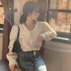 Doll-neck Shirt Women's Long-sleeved Spring and Autumn Design Shirt French Chic Top