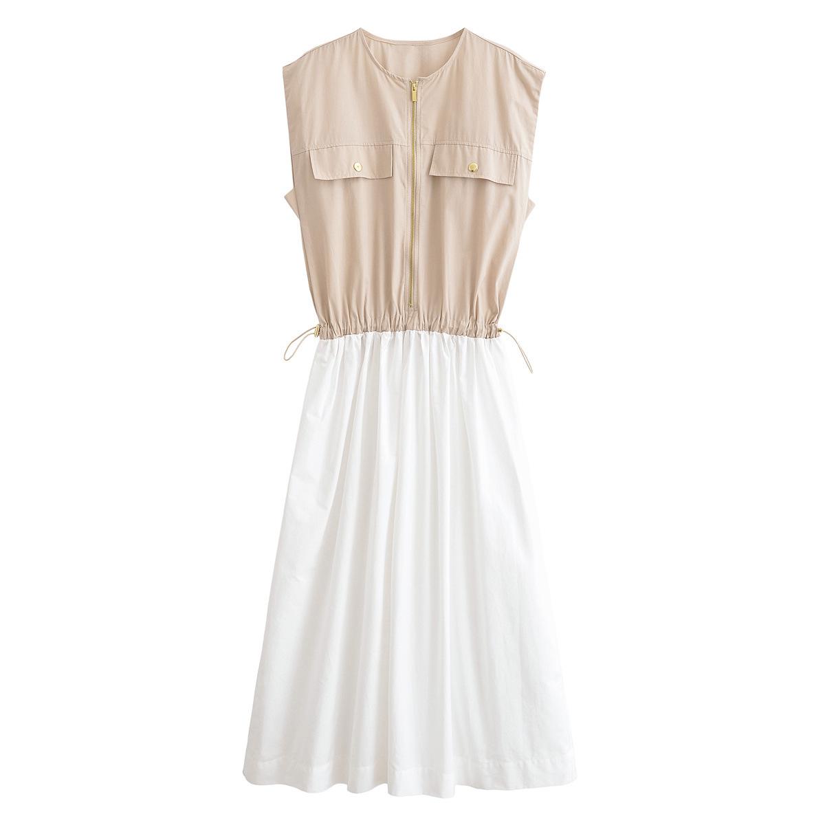 

Весна 2025 Женское платье в европейском и американском стиле из поплина в лоскутной технике L