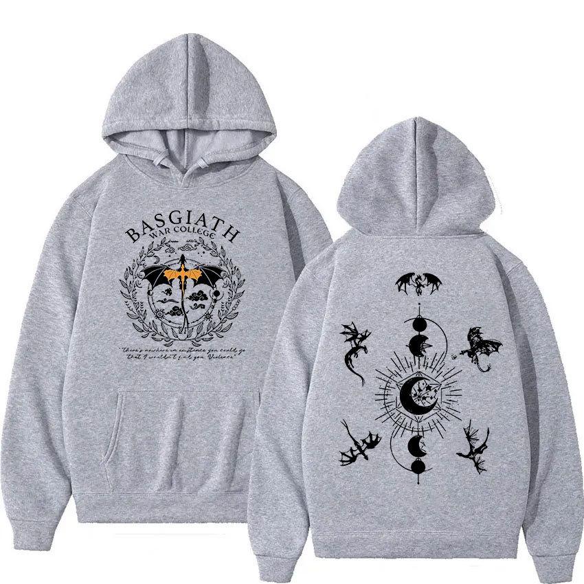 Basgiath War College Hoodie Fourth Wing Dragon Rider Hip Hop Casual Unisex Autumn Winter Fleece Streetwear Tops Male Sudaderas