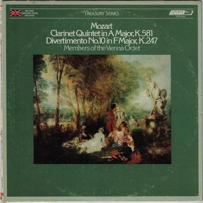 LP Record MEMBERS OF THE VIENNA OCTET - Mozart Clarinet Quintet, Divertimen STS15384 LONDON RECORDS 1977 US Classical Used