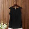 Canottiera Estiva in Cotone e Lino Donna Maglia di Base in Lino T-shirt Senza Maniche Capo Esterno Taglia Grande