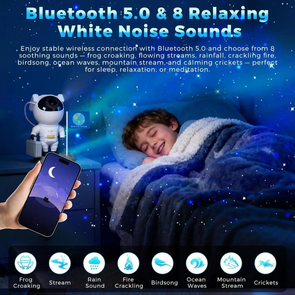 Astronaut Galaxy Projector, Star Projector with 12 Space Films, Planetarium Projector Night Light Ceiling Nebula for Kids Gifts
