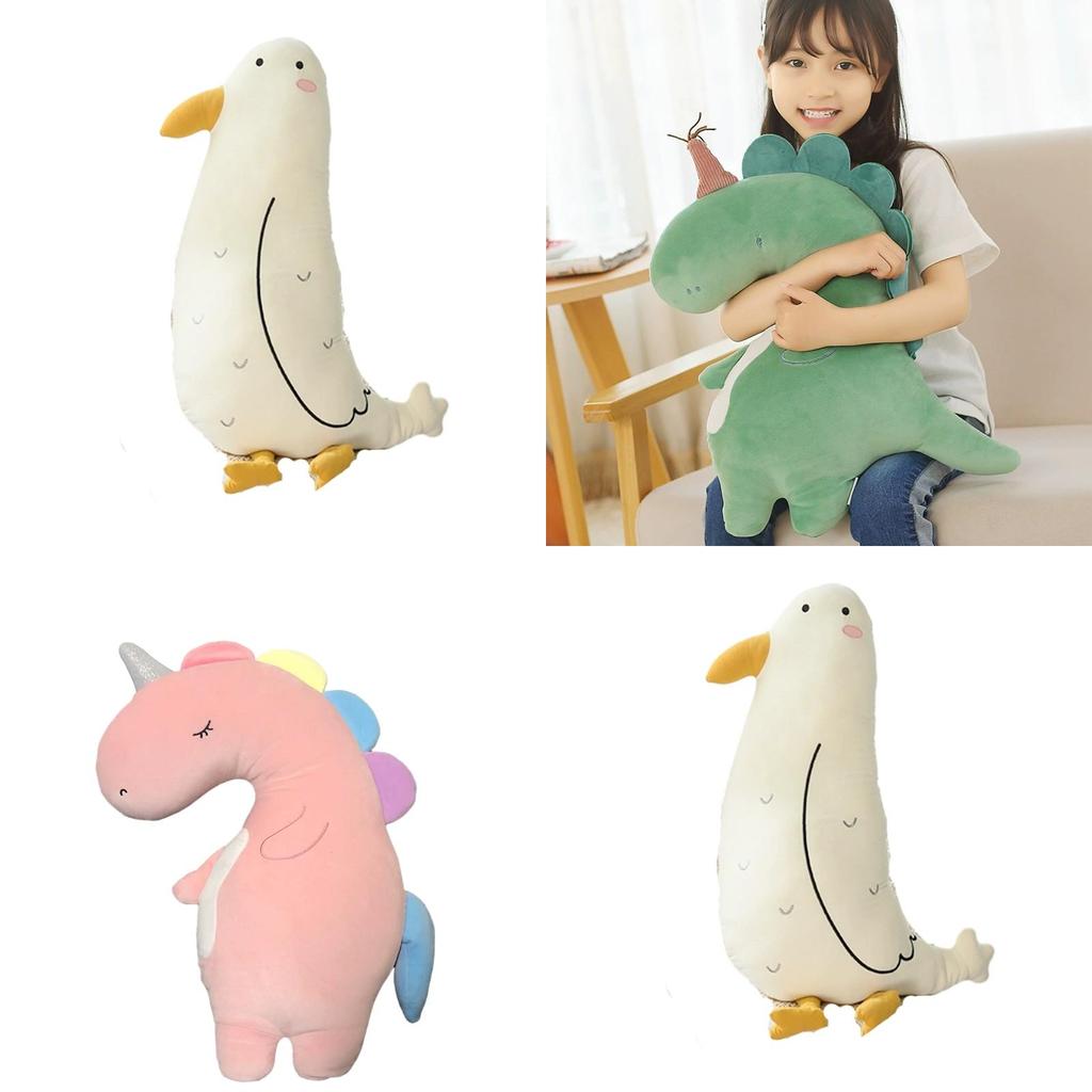 Large Soft Plush Dinosaur Pillow For Kids Cartoon Animal Design Nordic Style 75cm Height