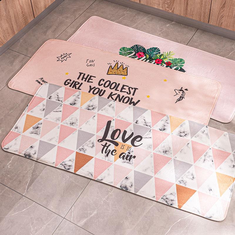 Door Rug Mat Carpet Bedroom Door Pad Toilet Bathroom Non-slip Mat Home Moisture-wicking Foot Best Mat Durable Durable