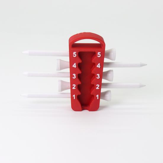 Golf Tee Height Adjuster 5 Settings Precision Tee Elevator Height Setter Consistent Multi-functional Tee Holder with 5 Tees