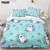 Cartoon Rainbow Unicorn Bedding Set Unicorn Sets Single Double Queen Twin Full Size Duvet Cover Kid Girls Child Soft Duvet Cover