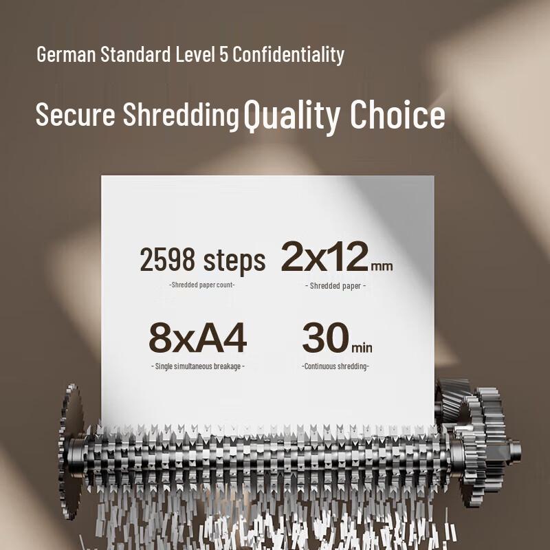 Deli GA666 5-Level Security Cross-Cut Paper Shredder CN plug (adapter included)